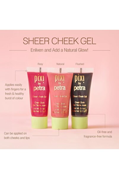 pixi جل خدود شفاف - أحمر خدود سائل مرطب، خالي من الزيوت والعطور