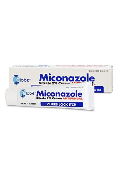 Globe Miconazole Nitrate 2% Antifungal Cream, Cures Athlete's Foot, Jock Itch & Ringworm