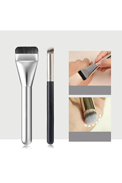 Choice9 فرشاة أساس رفيعة للغاية من قطعتين، فرشاة كونتور خفيفة الوزن ورقيقة لل...