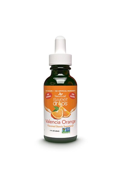 SweetLeaf مُحلي سائل ستيفيا عضوي من سويت دروبس، بنكهة برتقال فالنسيا، 2 أونصة سائلة