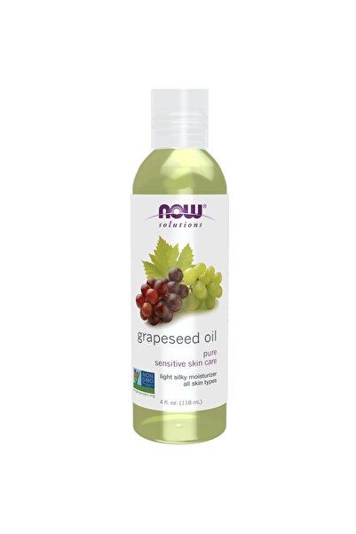 Now Solutions Grapeseed Oil, Light Silky Moisturizer for All Skin, 4-Ounce