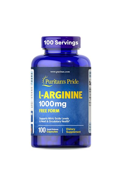 Puritan's Pride L-arginine 1000 Mg Capsules, 100 Count, White, (4332490165)
