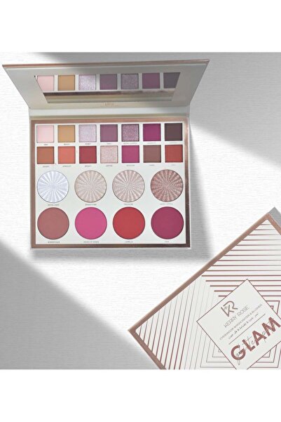 real beauty لوحة ظلال العيون الجميلة كيري روز مع مُضيء للوجه وأحمر