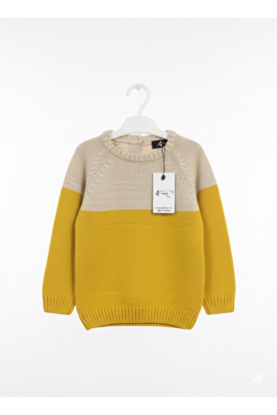 imoop design Kids Bisiklet Yaka Düğmeli Triko Kazak