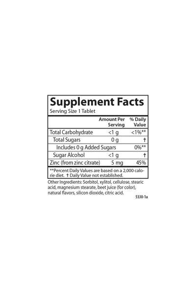 Carlson Kid's Chewable Zinc, 5 mg, Immune Support, Antioxidant Power, Natural Mixed Berry Flavor, 42 Tablets