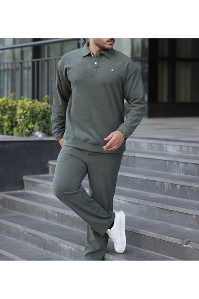 viperkombin Winter 2-Piece Set Polo Sweatshirt and Sweatpants Regular Fit