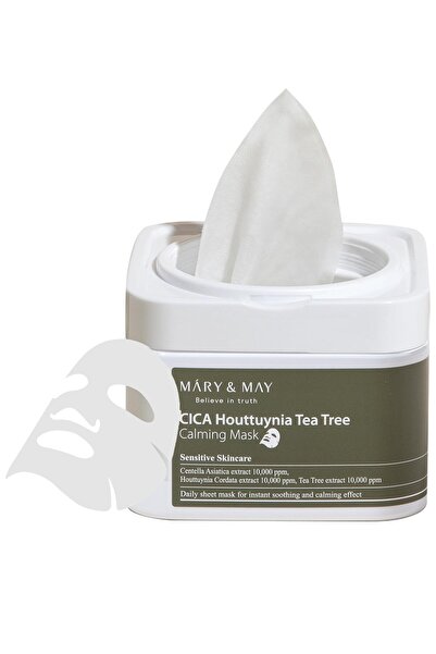 maryaaccessory CICA Houttuynia Tea Tree Calming Mask - Daily Soothing & Moist...
