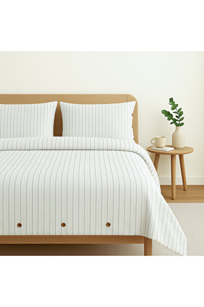 PureText |   بيورلايت |   طقم غطاء لحاف مزدوج من القطن المصبوغ قابل للغسل |  ...