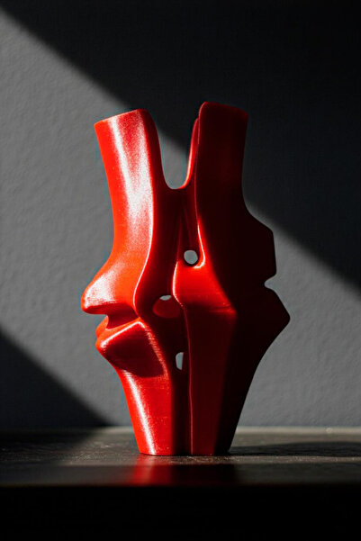 N NOXXO Artistic Abstract Modern Design Vase Copper Color | Home Office Decorative Flower Vase | Different Size Options