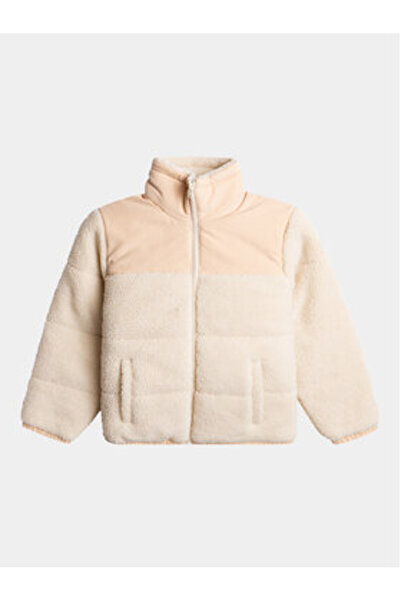 Roxy Παλτό από δέρμα προβάτου για κορίτσια ERGJK03121 Μπεζ