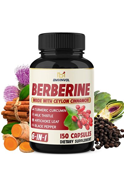 BMVINVOL بربارين مع القرفة السيلانية والكركم وحليب الشوك - ١٥٠ كبسولة