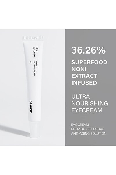 Celimax Real Noni Eye Cream with Noni & Bakuchiol for Wrinkles, Dark Circles & Sensitive Skin, 20ml