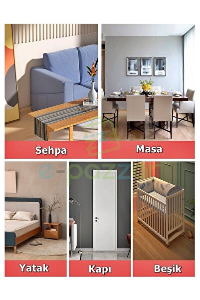 epazzar 2 Metre Şeffaf Silikon Kendinden Yapışkanlı Slim Bebek Çoçuk Masa Mobilya Beşik Kapı Kenar Koruyucu
