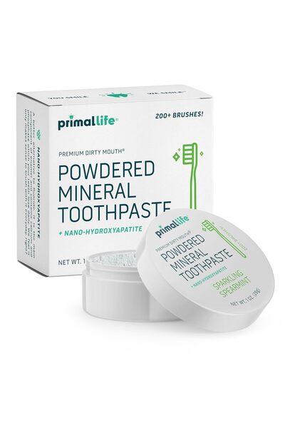 Primal Life Organics مسحوق أسنان للفم المتسخ، مصنوع من الكاولين الطبيعي وطين ...
