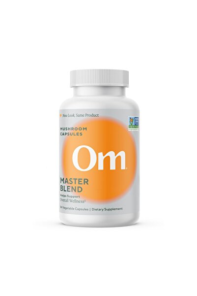 Om كبسولات فطر ماستر بلند مع أشواغاندا - لدعم المناعة والأمعاء والتوتر، 84 كب...
