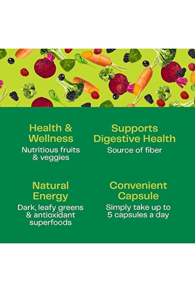 Amazing Grass Greens Blend Superfood Capsules with Spirulina, Chlorella, Beet Root, Enzymes & Probiotics, 150ct