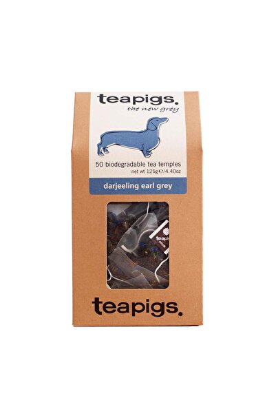 Teapigs أكياس شاي دارجيلنغ إيرل جراي، أوراق كاملة (50 كيسًا)