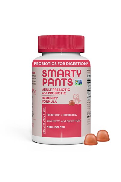 SmartyPants علكات البروبيوتيك والبريبايوتيك للبالغين لدعم الجهاز الهضمي والمن...