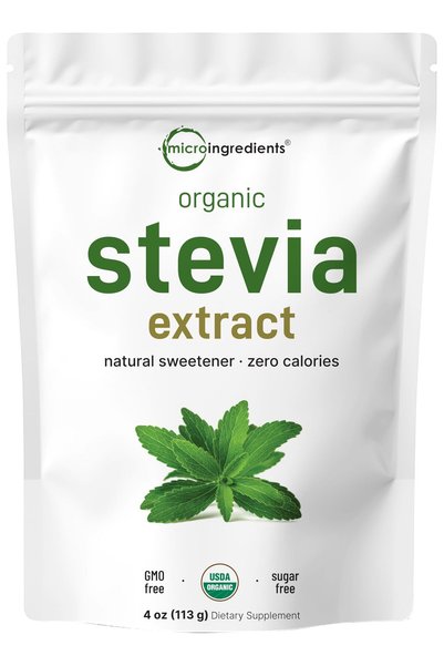 Micro ingredients Pure Organic Stevia Powder, 4oz, 706 Servings, Reb-A Extrac...