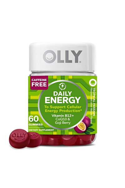 OLLY Daily Energy Gummy, Caffeine Free with B12 & CoQ10, Tropical - 60ct
