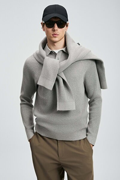 Lufian 112090170 Rufuz Kazak Men's Sweatshirt Gray