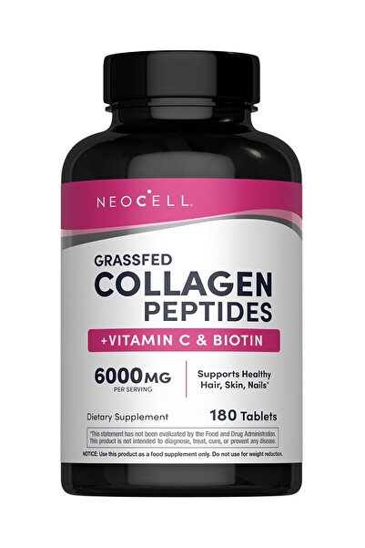Neocell Super Collagen with Vitamin C and Biotin for Skin, Hair & Nails, 180 Tablets