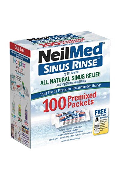 NeilMed غسول الجيوب الأنفية - مجموعة إعادة تعبئة غسول الأنف - ١٠٠ لكل علبة