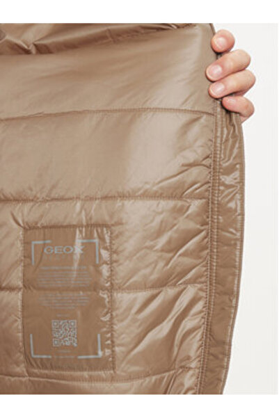 Geox Γυναικείο Χειμερινό Μπουφάν W4615F-TC192 Μπεζ
