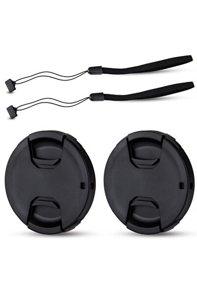 JJC غطاءان أماميان للعدسة مقاس 82 مم مع حافظة لكاميرات سيجما ونيكون وكانون وع...