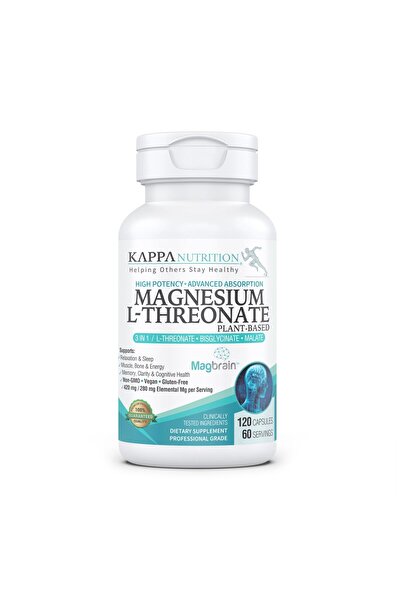 KAPPA NUTRITION LABS Kappa Nutrition Magbrain Magnesium L-Threonate, 120 Vegan Capsules