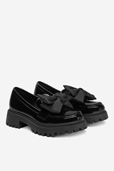 DeeZee Γυναικεία Μοκασίνια Χαμηλά Μαύρα με Χοντρή Σόλα 37