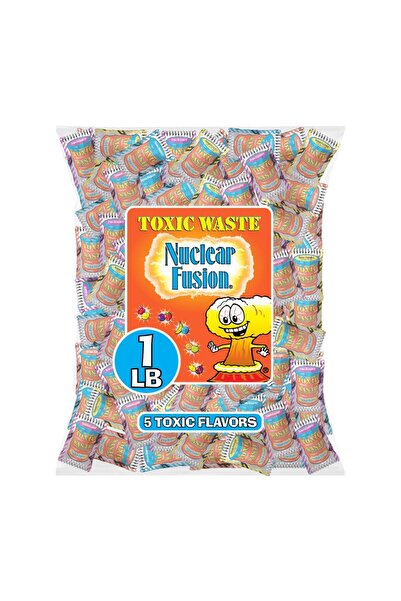 Toxic Waste حلوى الاندماج النووي الحامضة - توت العليق والليمون والأناناس والباشن فروت والمزيد - كيس واحد رطل