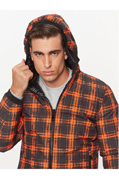 Geox Ανδρικό Χειμερινό Μπουφάν M3629D-TC179 Μαύρο, Πορτοκαλί