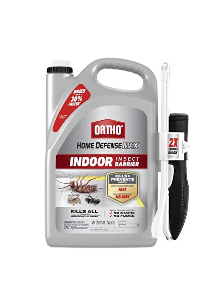 Ortho حاجز الحشرات الداخلي Home Defense Max مع عصا مريحة، 1 جالون.