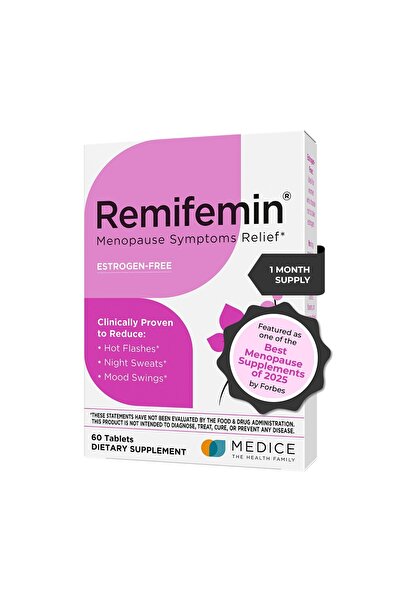 Remifemin راحة - مثبتة سريريًا، خالية من الإستروجين مع عشبة كوهوش السوداء - 60 قرصًا
