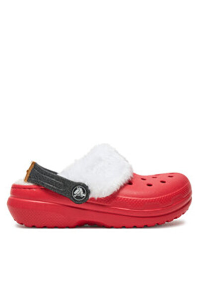 Crocs unisex παιδικές σαγιονάρες 210931 Κλασική τσόκαρο Άγιου Βασίλη με επένδυση K κόκκινο