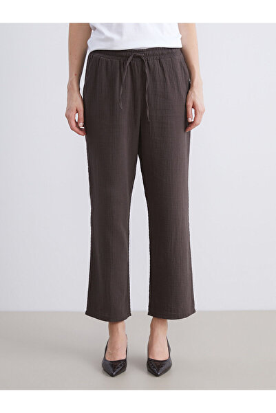 LC Waikiki Elastic Waist Textured Women's Trousers