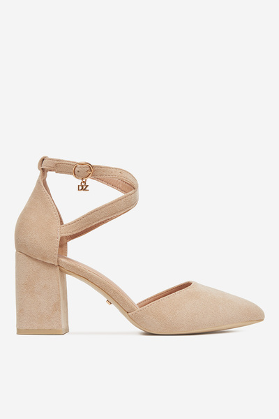 DeeZee Γυναικείες Γόβες σε κούμπωμα, μπεζ, κούμπωμα 40