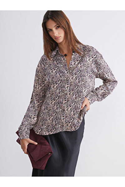 LC Waikiki Peak New Season Patterned Satin Women's Shirt
