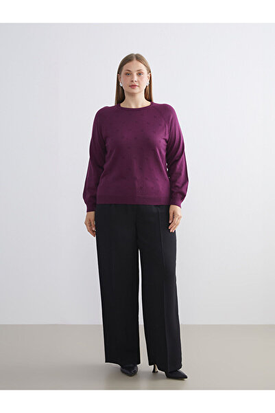 LC Waikiki New Season Crew Neck Floral Women's Knitwear Sweater