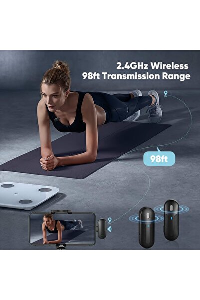 Generic Dual Wireless Lavalier Mic for iPhone & Android Plug & Play Vlogging Kit