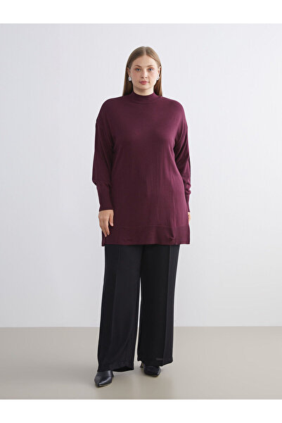 LC Waikiki Artı New Season Stand Collar Women's Knitwear Tunic