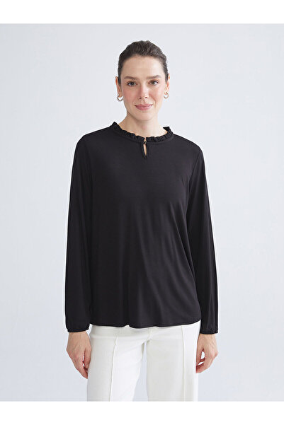 LC Waikiki Vizyon New Season Ruffled Crew Neck Blouse