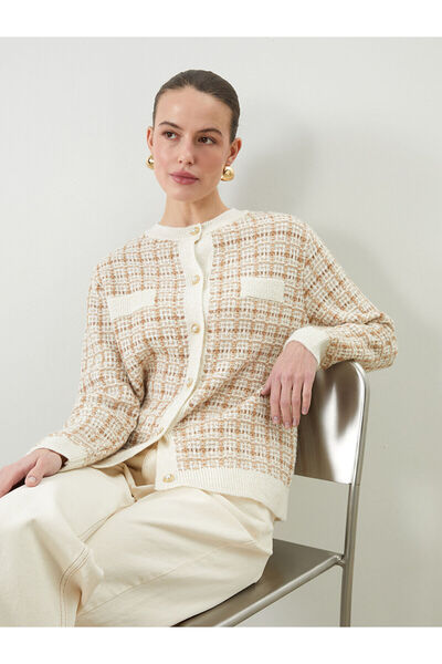 LC Waikiki Cardigan de tricotaj pentru femei, cu model, Özmarka, sezon nou gu...