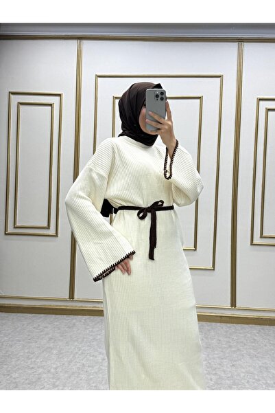 NİLNUR MODA TRİKO UZUN ELBİSE