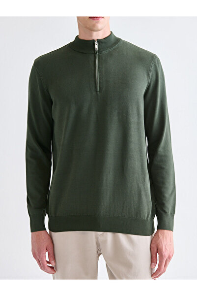 LC Waikiki Plus New Season Stand Collar Men's Knitwear Sweater