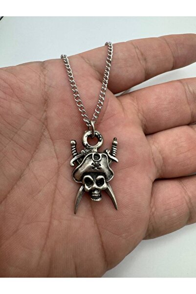 Yuchicly قلادة للرجال والنساء على شكل جمجمة قراصنة قديمة - قوية وتمردية وأصلية
