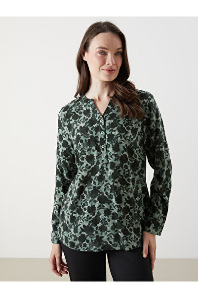 LC Waikiki Μπλούζα LCW Grace με λαιμόκοψη με λουλούδια (W5)