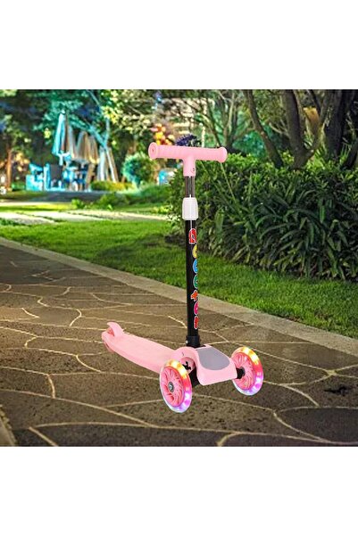 CODE Children's Scooter - Push with Adjustable Height Wheels, Lightweight and Foldable, Illuminated Wheel