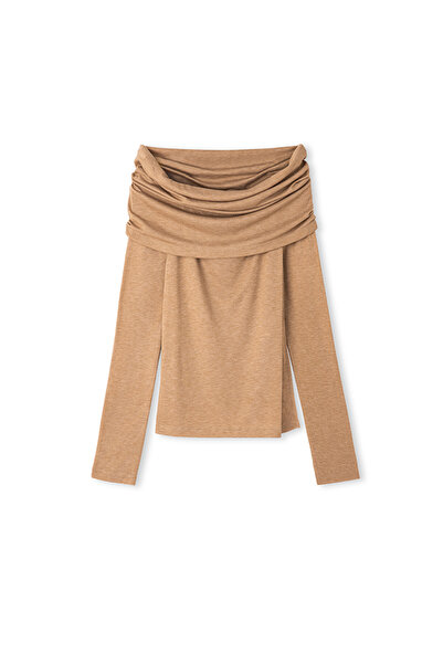 İpekyol Open Shoulder Long Sleeve T-Shirt